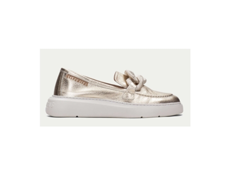 Zapatos de Mujer para Deporte HISPANITAS Mocasin Adorno Plateado (37)