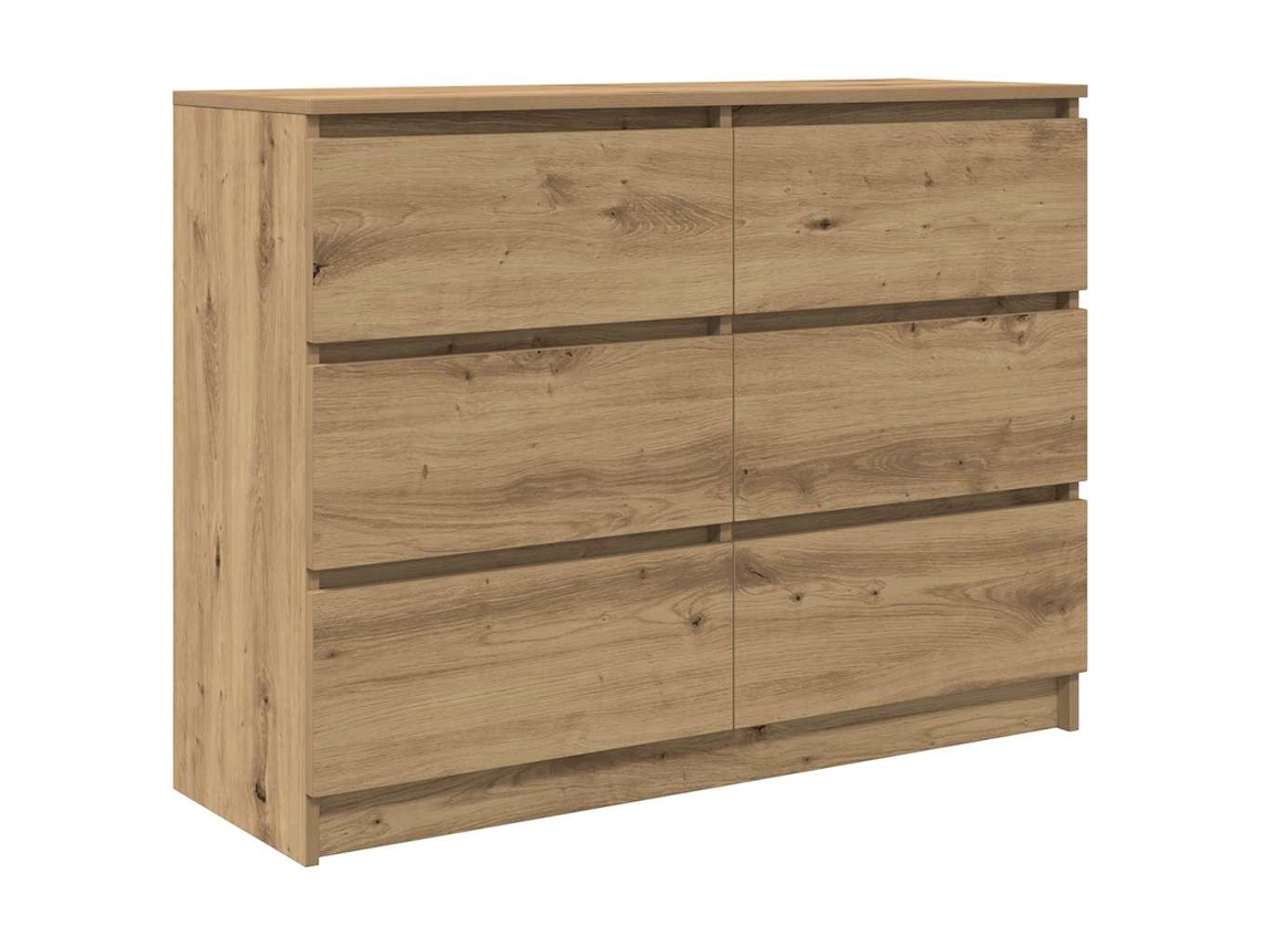 Aparador de madera de roble artesanal, MAISON EXCLUSIVE, 100x35x76 cm