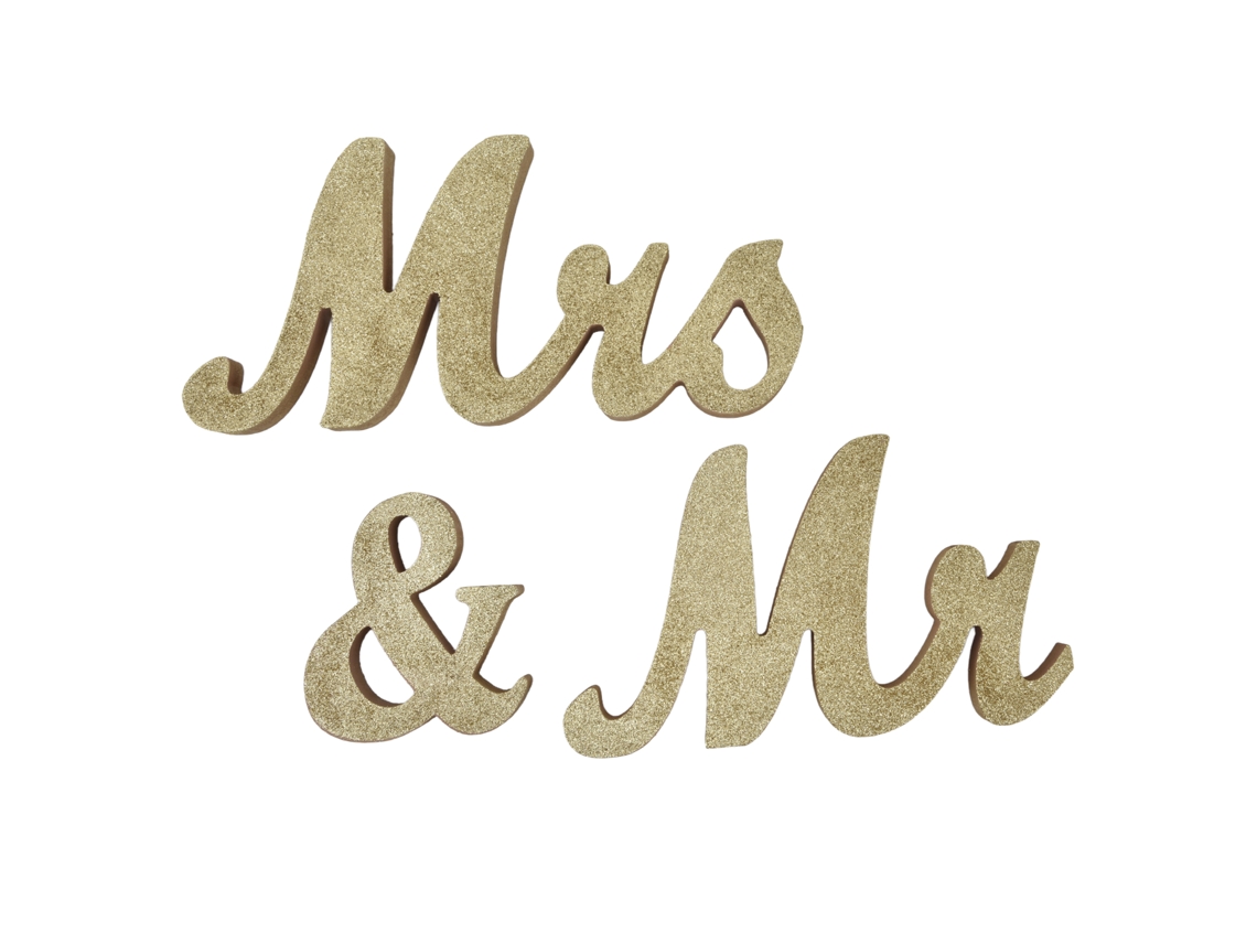 Letrero de Sr. y Sra. para decoración de mesa, letras de boda en inglés, adorno vintage para fiesta de cumpleaños, decoración dorada para fiestas