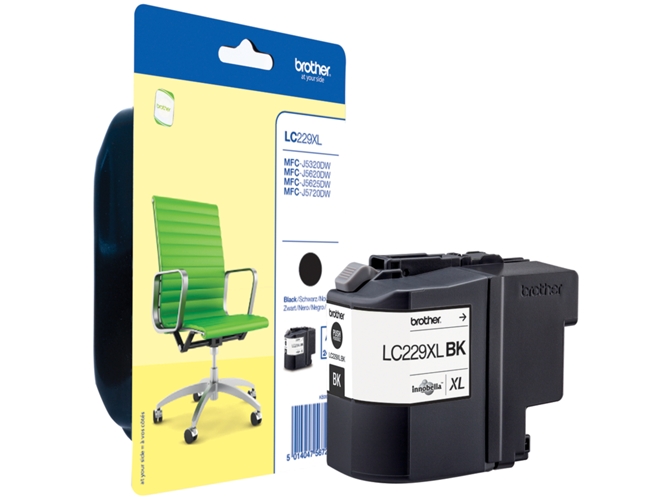 Cartucho de tinta Original BROTHER LC229XL BKBP, XL , Negro 2.400 páginas