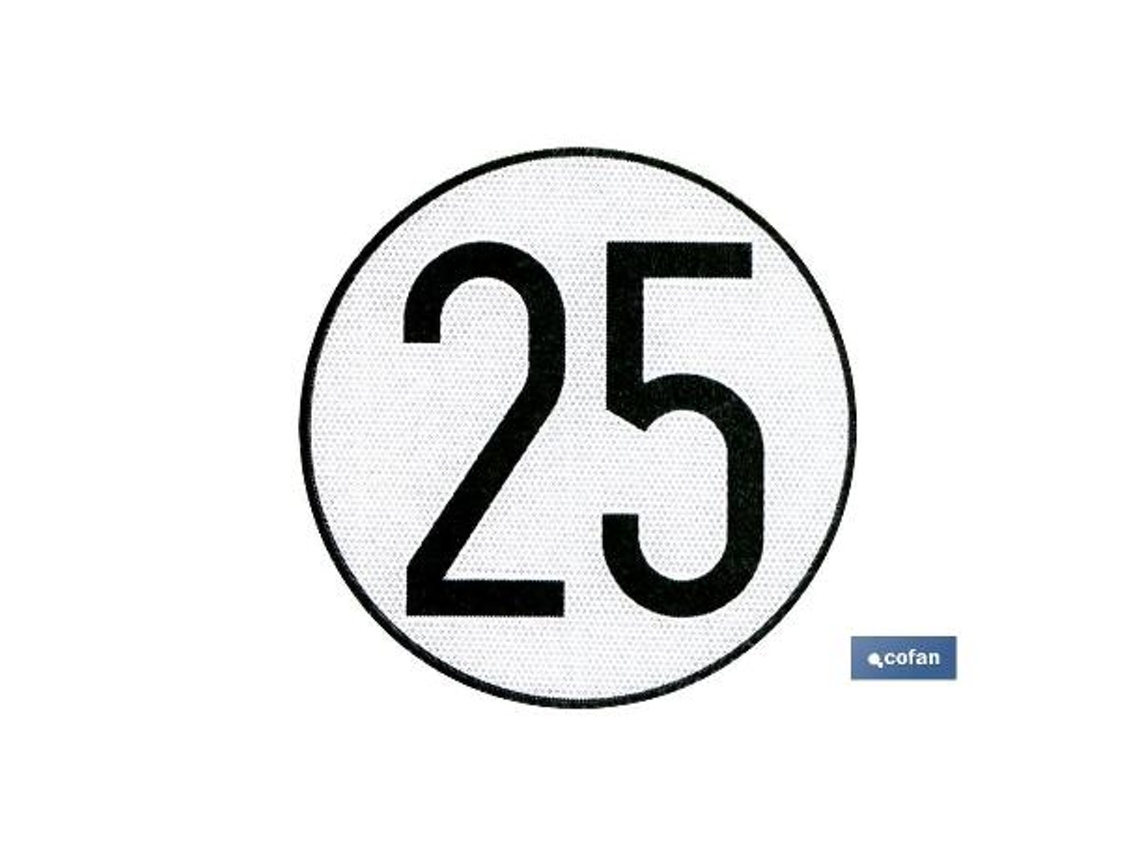 Placa de velocidad homologada 25