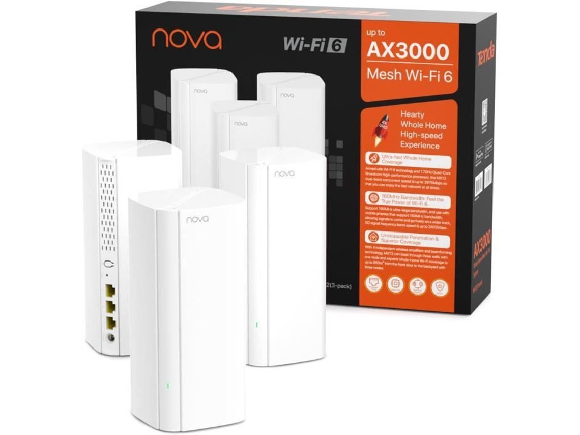 Mesh Wifi 6 Ax3000 Nova Mx12 3 Paquete Sistema Wifi Mesh Para Toda La Casa Tenda
