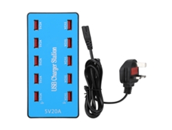 Concentrador Usb De 10 Puertos De Carga Rápida Estación De Carga Usb Multipuerto 20a/5v Adaptador