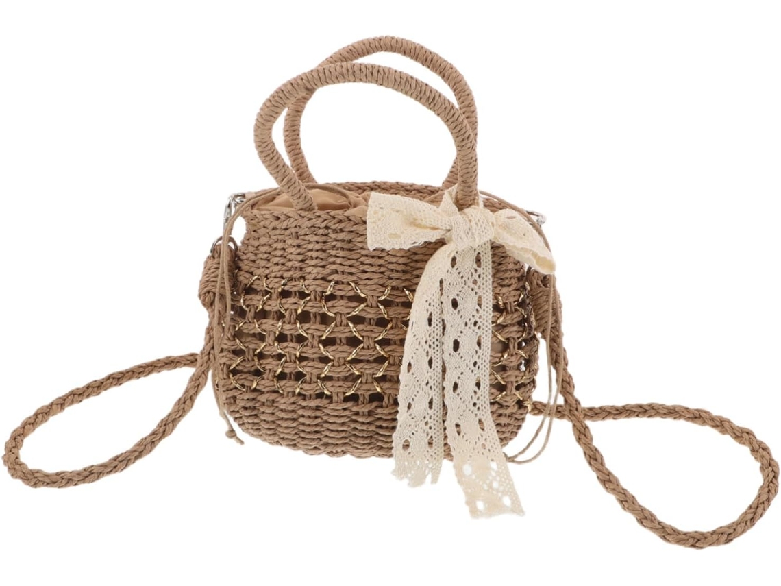 Bolsa De Palha Feminina, Modelo Saco, Leve, Estilo Hobo, Para Praia Ou Como Bolsa De Ombro.