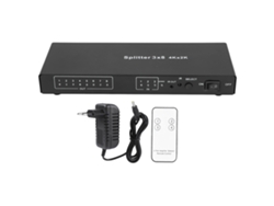 Conmutador HDMI (3 entradas, 8 salidas 4K con control remoto)