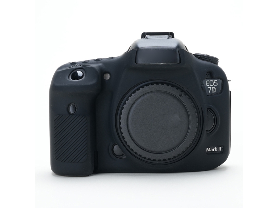 Funda protectora de silicona suave para Canon Eos 7d Mark II negra Zruxe