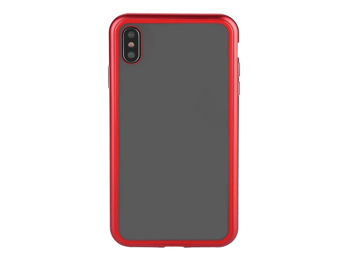 Caja Protectora (magnética, Resistente A Impactos) Caja De Vidrio Magnética De La Serie Iron Warrior Para Iphone Xs Max (rojo)