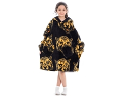 Sudadera Con Capucha Extragrande Para Niños, Franela Suave, Estampado De Dibujos Animados, Pijama, Talla Única