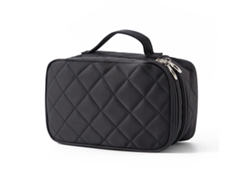 Neceser informal pequeño para mujer, color negro (23 x 14 x 10 cm)