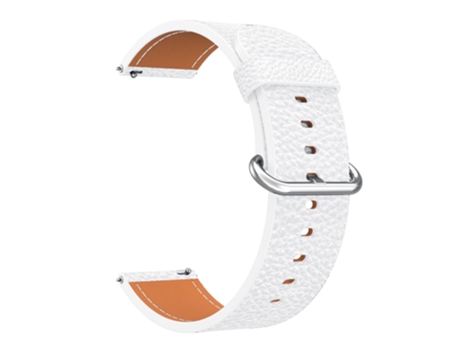 Correa de piel auténtica 22mm hebilla clásica para Samsung Gear S3 Classic/Galaxy Watch 46mm - blanco