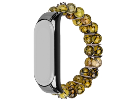 Correa metal + ágata cuentas de ágata para Xiaomi Mi Band 5/6 Dragon - castaño