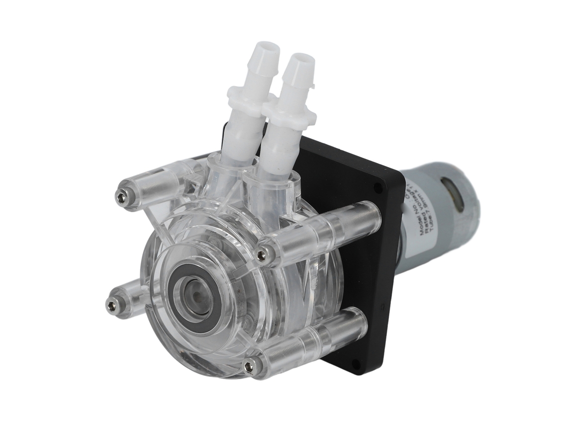Bomba peristáltica automática Velora 2026 con motor reductor de CC de 24 V, alto caudal de 3000 ml/min para dosificación.