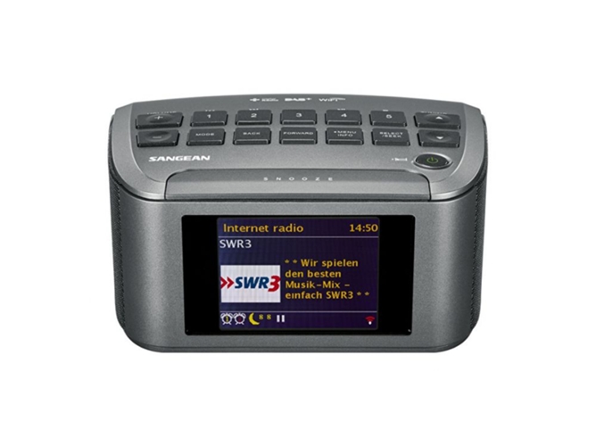 Radio Despertador SANGEAN RCR-11 (Gris - Digital - FM/DAB - Alarma Doble - Función Snooze)