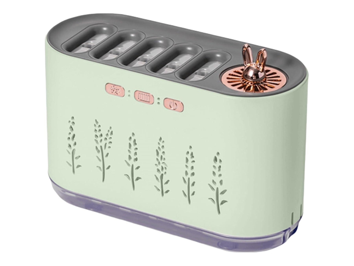 Humidificador Para Dormitorio, Alimentado Por Usb, Con Luz Led Rgb, Apto Para Bebés, Dimensiones 18 X 7 X 11,5 Cm.