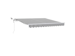 Maison Exclusive - Toldo Retráctil Automático Luz Led Antracita Blanco 300x250 Cm