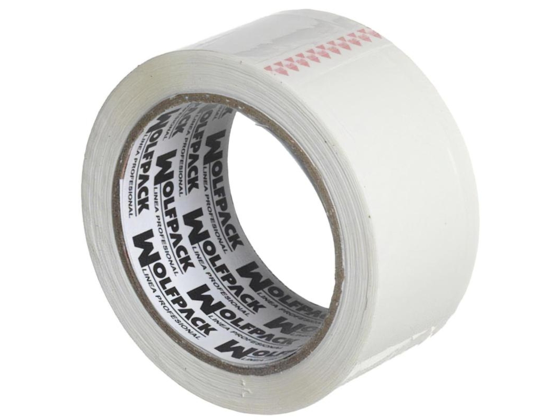 Cinta Embalar Blanca 48 mm x 66 m. WOLFPACK LINEA PROFESIONAL