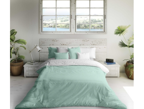 Funda Nordica Cama 200 Funda Nordica Bicolor Reversible Verde 702 / Blanco NATURALS