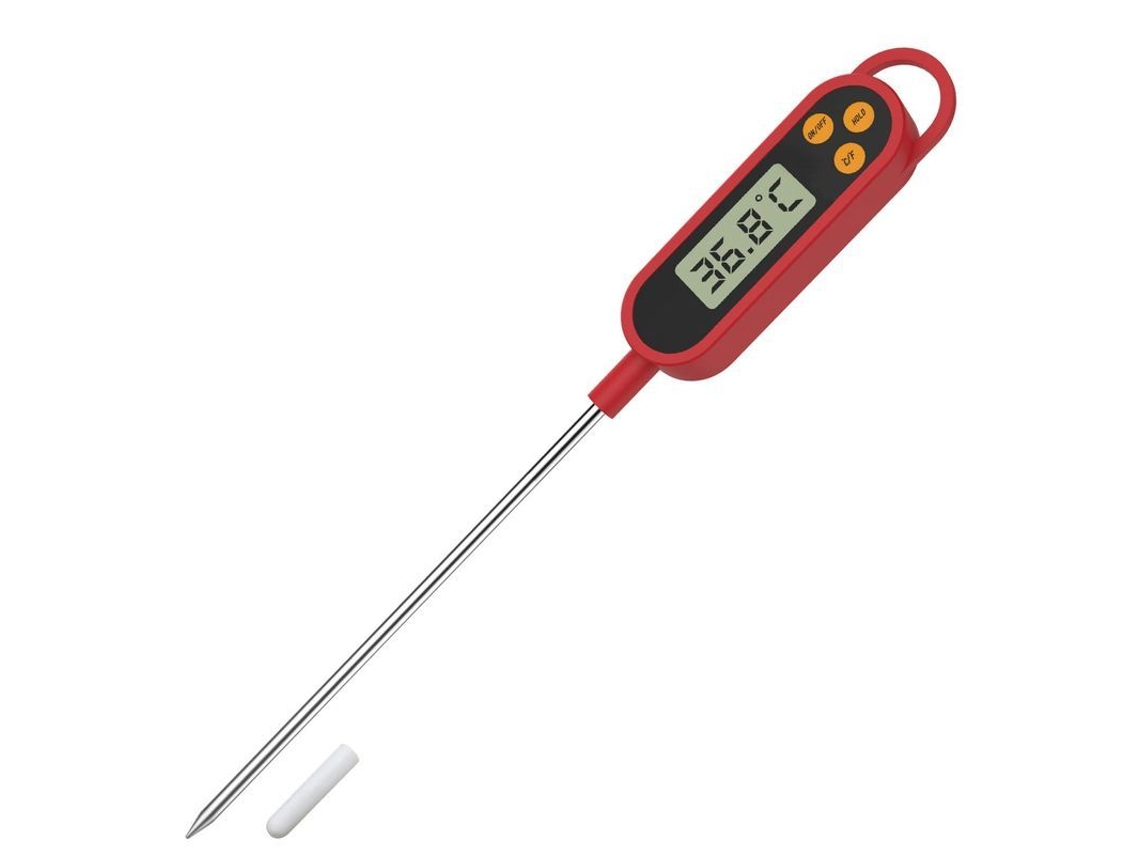 Termómetro Digital De Cocina Con Sonda Larga Y Lectura Lcd Instantánea Para Carne, Barbacoa, Asados, Azúcar Y Frituras.
