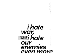 Libro I Hate War But I Hate Our Enemies Even More de Heath Schultz e Becky Nasadowski (Inglés)
