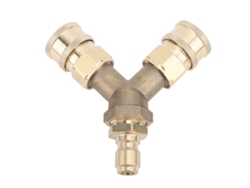 Conector En T De Latón De 3/8 De Pulgada, Divisor De Conexión Rápida Para Lijadora De Alta Presión.