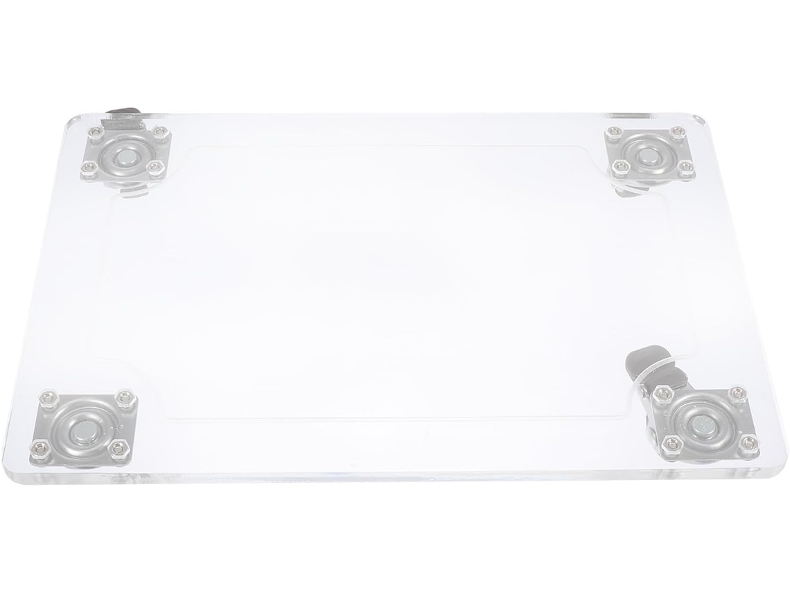 Bandeja Extraíble De Acrílico Transparente Para Macetas Con Ruedas.