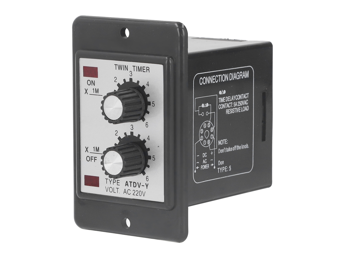 Relé Temporizador Gemelo De Ciclo Doble Controlador De Retardo De Ciclo Recíproco 6m Precisión Alta Ac220v