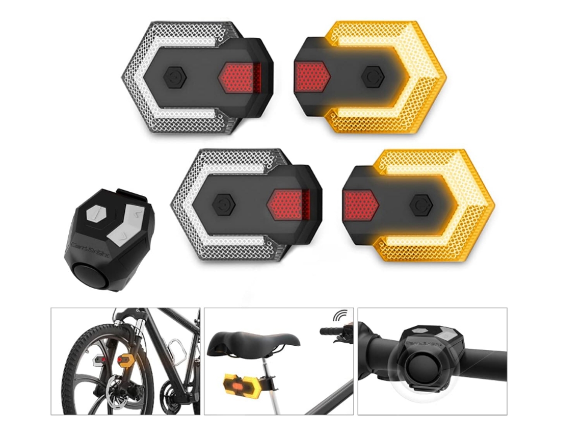 Luz trasera para bicicleta con control remoto, 120 dB, IPX8, color negro, Yizhood