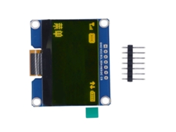 Módulo De Pantalla Ips De 1,54 Pulgadas, 128x64, Spi, 3,3 V-5 V, Flexible Para Automatización, Mrc129b, Amarillo.