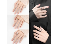 5 Anillos Giratorios Ajustables Para Mujer, Para Aliviar El Estrés Y Para Meditación.
