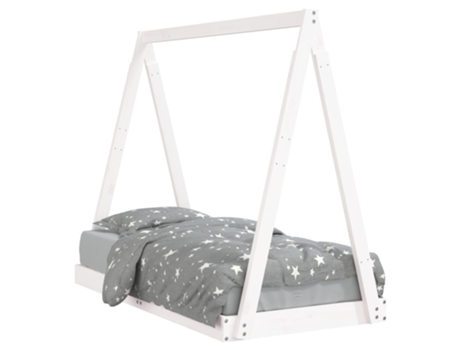Estructura De Cama Infantil VIDAXL Blanco Madera (70x140 cm)