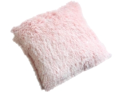 Funda De Almohada Felpa Rosa, Decorativa Para Cojín Sofá 50x50 Cm Cama Y Sala Estar.