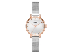 Reloj De Pulsera De Cuarzo Para Mujer, Sencillo Y Elegante, Para Uso Diario, Blanco.