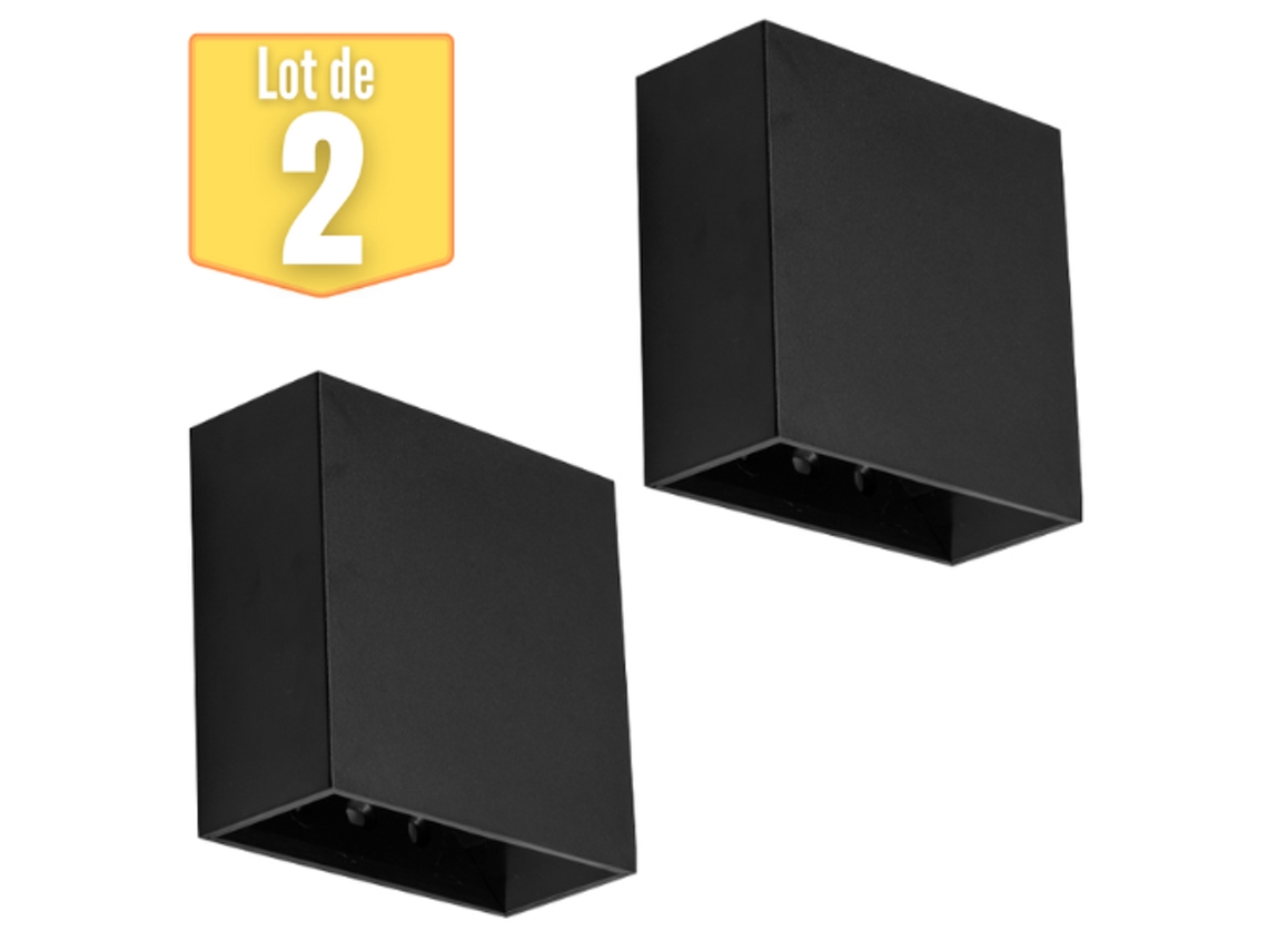 Lote de 2 Vekta-A Black 4W 230lm de paredes LED BRAYTRON