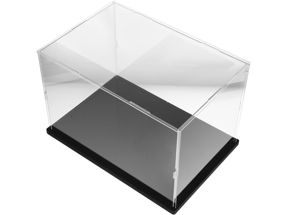 Caja De Almacenamiento Transparente Con Base Negra Para Figuras De Colección, Vitrinas Y A Prueba De Polvo.