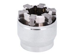 Vaso Ajustable Universal Magic Adaptive Para Bricolaje, Broca Multiusos, Color Plata, 5x5x5cm, 203g