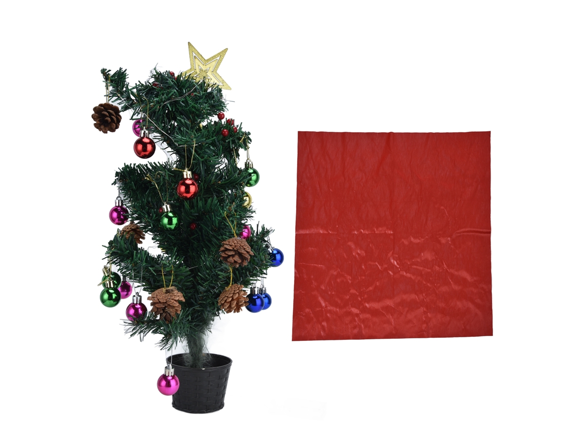 Árbol de Navidad de mesa con luces LED y batería para decoración
