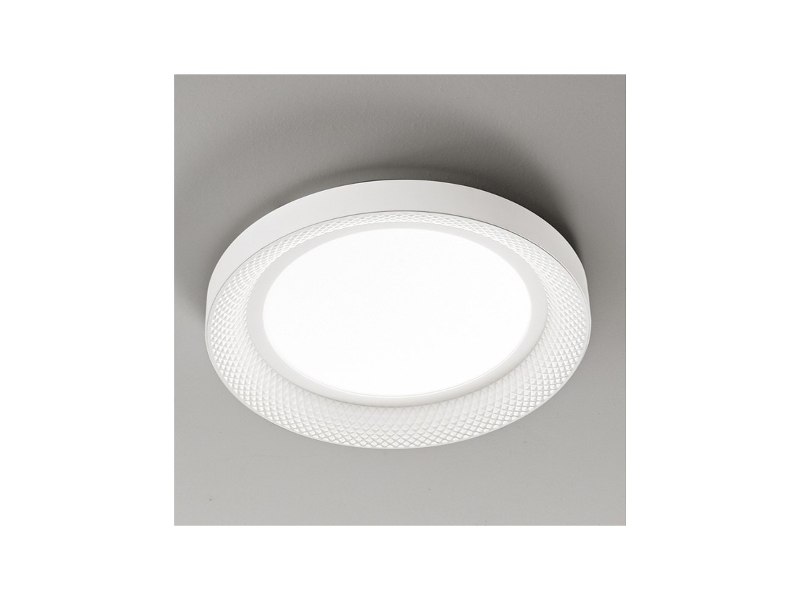 Plafón LED HIVE de metal blanco mate 40W PERENZ ø50cm