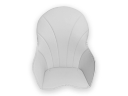 Asiento elevador Eifson para trona, tapizado de cuero sintético (gris claro)