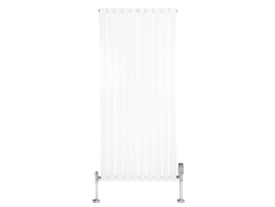 Radiador plano, columna simple, 1600x700 mm - Blanco, acero al carbono de 1,5 mm, 1568 W, alta eficiencia, válvulas termostáticas