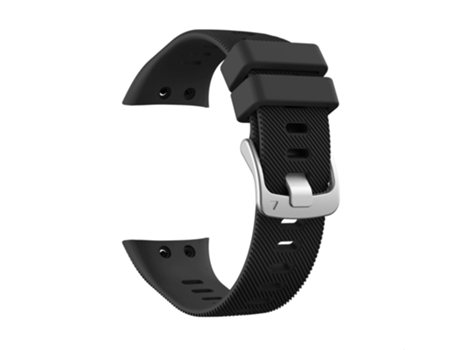 Correa de Silicona hebilla de plata para Garmin Forerunner 45S - negro