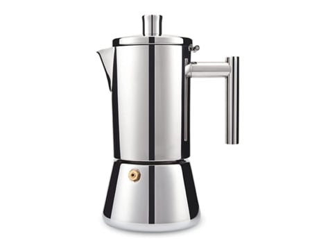 Cafetera Italiana de Acero Inoxidable para Cocina de Inducción, Vitrocerámica, Eléctrica y Gas - 12 Tazas (550ml) GNCHOME