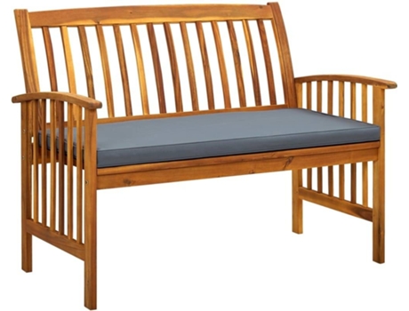Banco de jardín VIDAXL Gris Madera de acacia (119x64x90 cm)