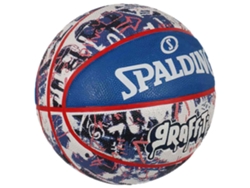 SPALDING Balón de Baloncesto azul rojo graffiti (Azul)