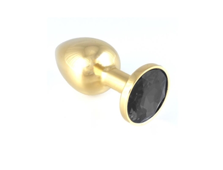 VPMKP-Plug Anal Acero Inoxidable Dorado-Negro BONDAGE PLAY