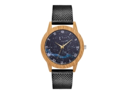 Reloj De Pareja Unisex De Cuarzo Con Correa De Silicona Y Dial Redondo (negro)