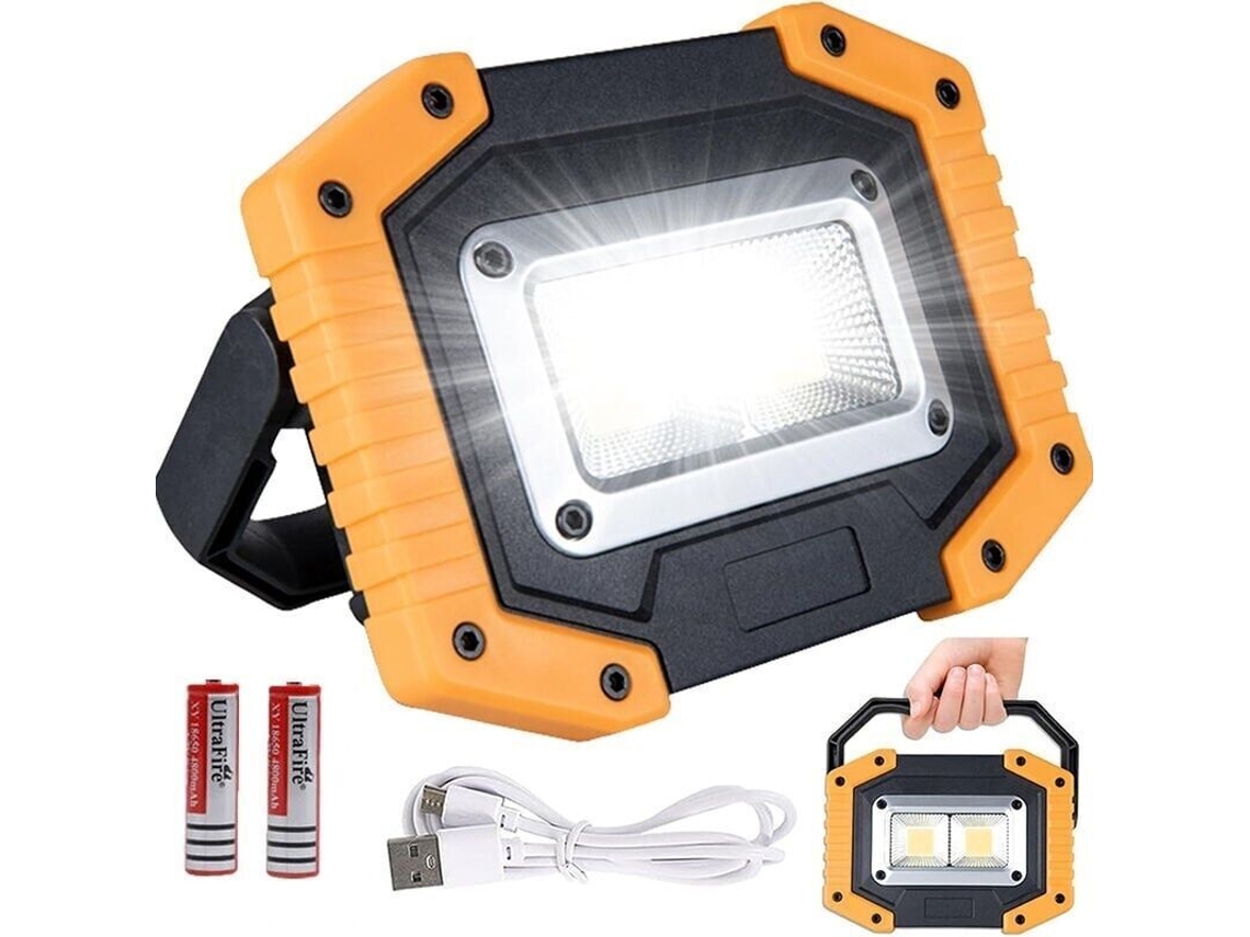 Foco Led Recargable De 30 W Y 2000 Lúmenes, Luz De Trabajo Para Co