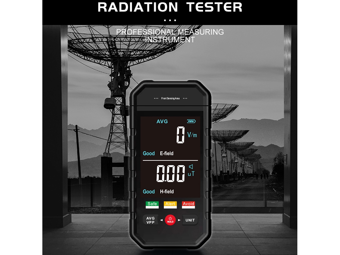 Medidor De Radiación Electromagnética Portátil Et925pro Con Pantalla Lcd Y Alarma Sonora/visual.