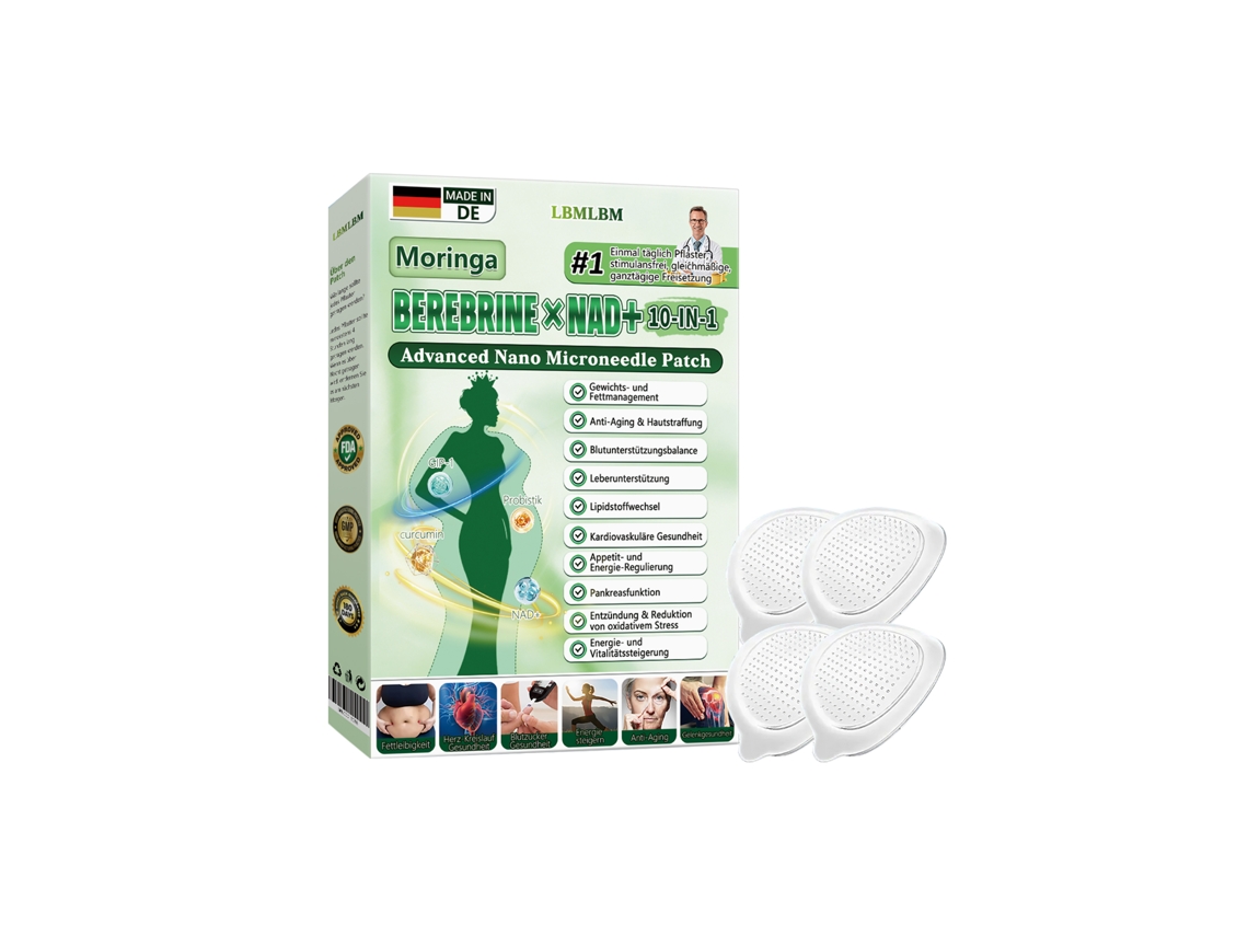 Parche de microagujas con moringa para dar forma