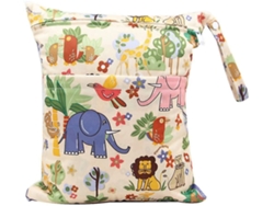 Bolsa De Pañales Reutilizable Impermeable Lavable Con Cremallera Organizador De Pañales De 30x36cm