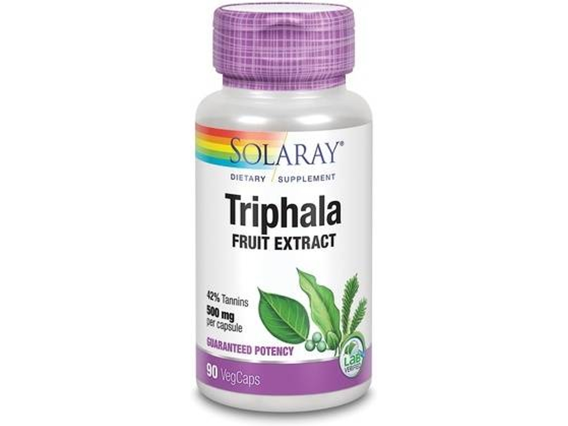 Complemento Alimentar SOLARAY Triphala (90 cápsulas vegetais de 500mg)